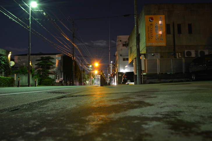 【福岡散歩日誌4】深夜の浄水通り：もう少しで山荘通り