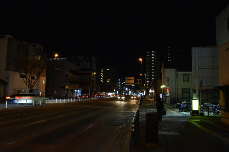 【福岡散歩日誌6】「渡辺通り」から「那の川」辺りを散歩【12月】：「渡辺通り」から「那の川」辺りを散歩：かに本家を過ぎた辺り