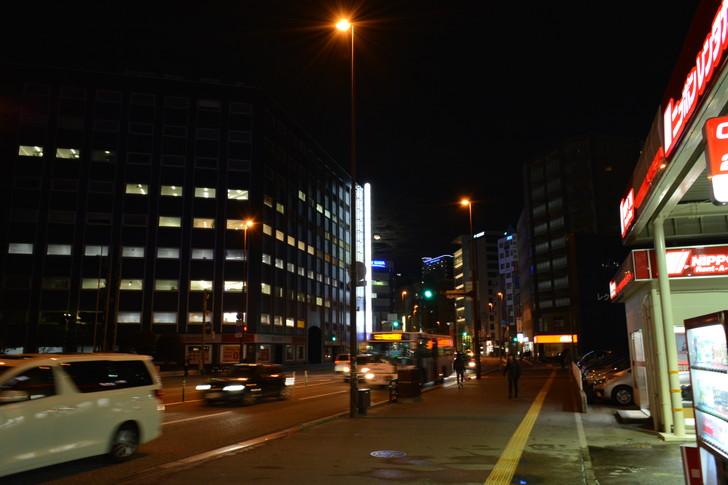 【福岡散歩日誌5】夜の薬院駅付近を散歩【12月】:薬院大通り