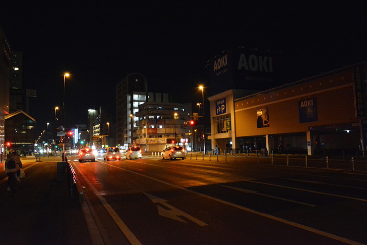 「日赤病院前（日赤通り）」と「高宮駅」近くの飲食店街を散歩【1月】：清水四つ角交差点