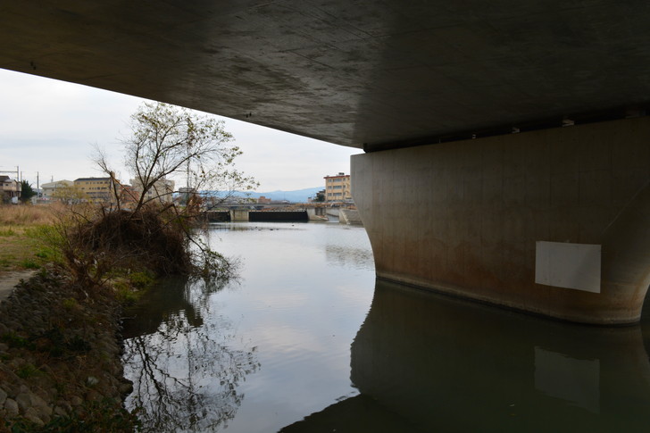 橋の下の風景