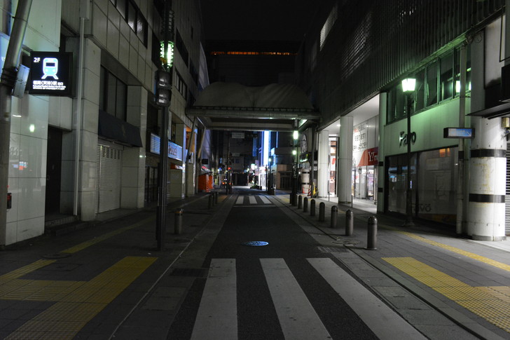 駅口を抜けたところ