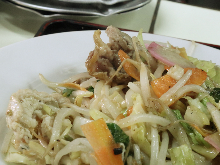 肉野菜炒め：アップだとこんな感じ