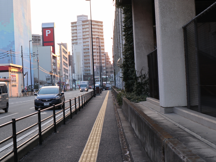 長浜に向かって歩く