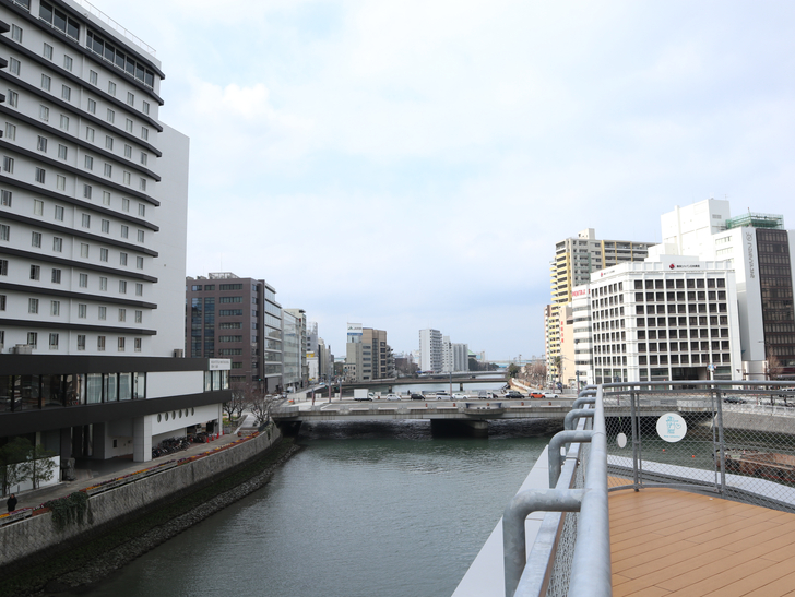 【博多】「水上公園」からの眺めが最高！：昭和通り方面