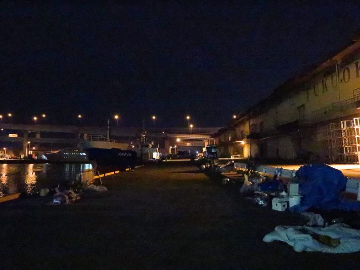 癒される異空間「深夜の須崎ふ頭」を散歩：ホームレスたちのアジト