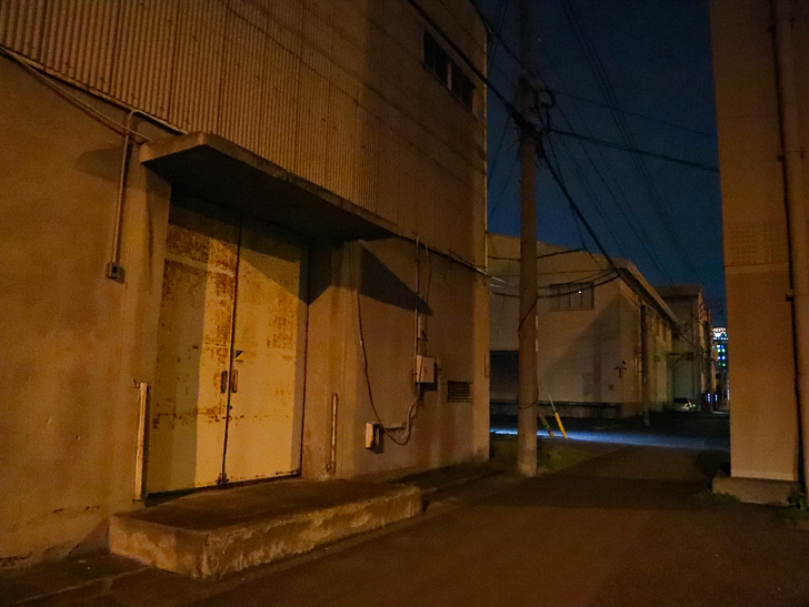 癒される異空間「深夜の須崎ふ頭」を散歩：重そうな扉