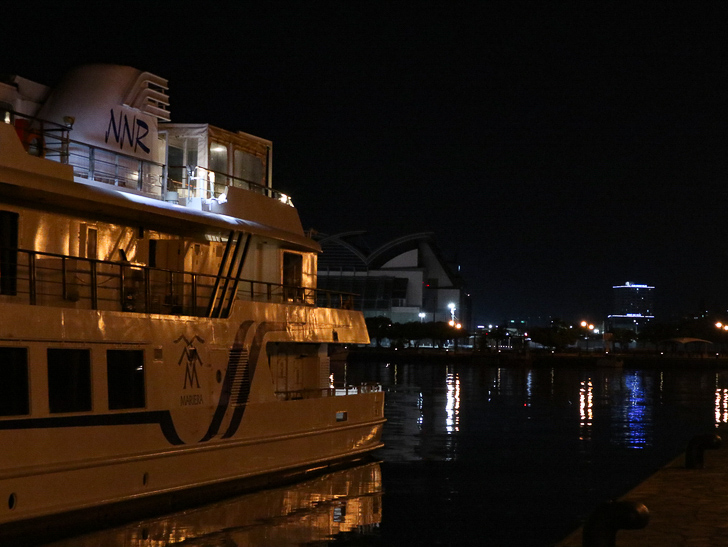 【ベイサイドプレイス博多（深夜）】やっぱり夜の海は良い： 船