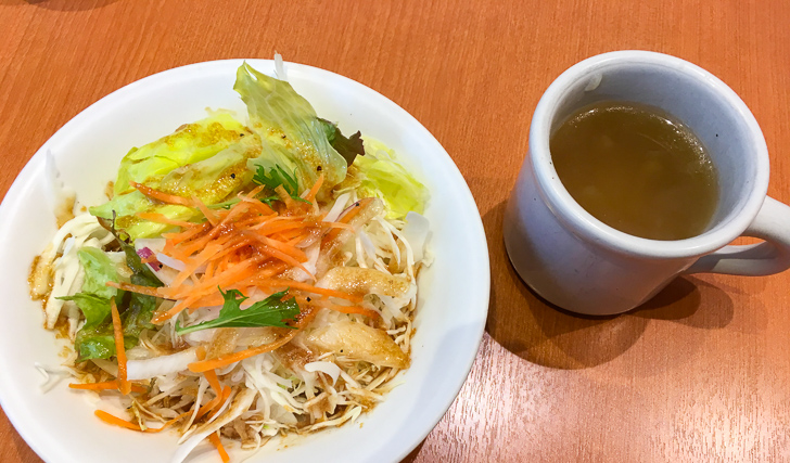 ハンバーグランチ サラダとコンソメスープ