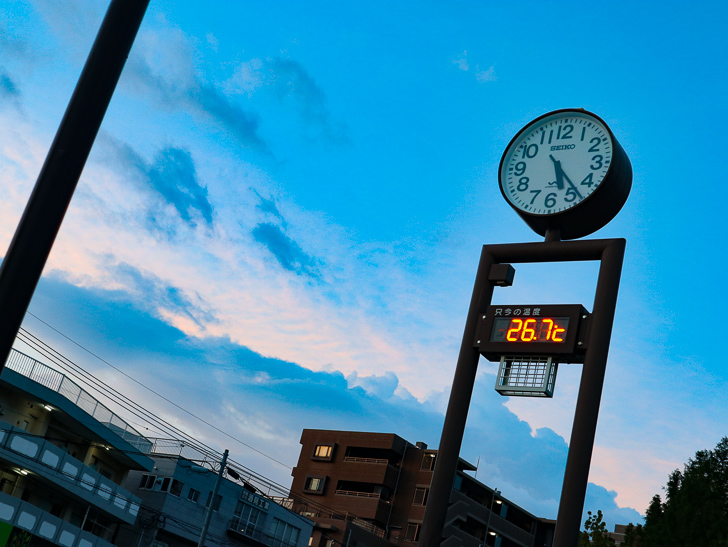 青空と時計
