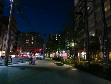 【六本松4丁目・輝国】夕方から夜にかけて、「六本松」のクリーンな街並みを散歩してきた