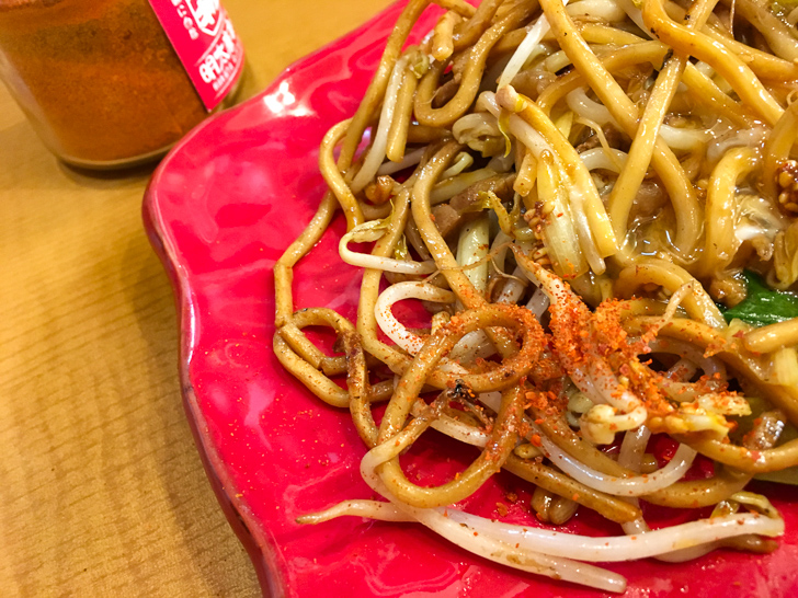 明太唐辛子をふりかけ！