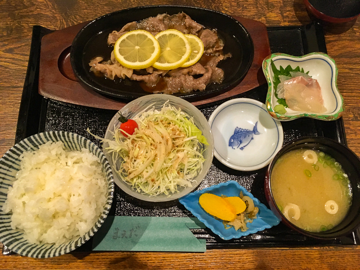 レモンステーキ定食（1,200円）