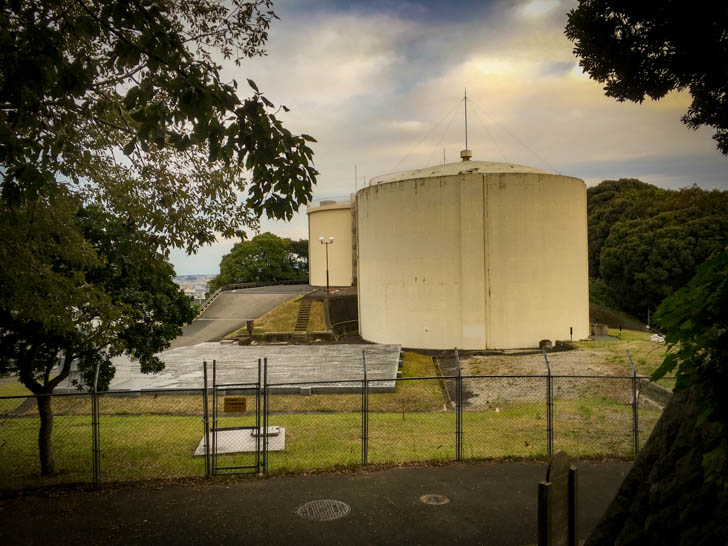 高宮浄水場の給水タンク