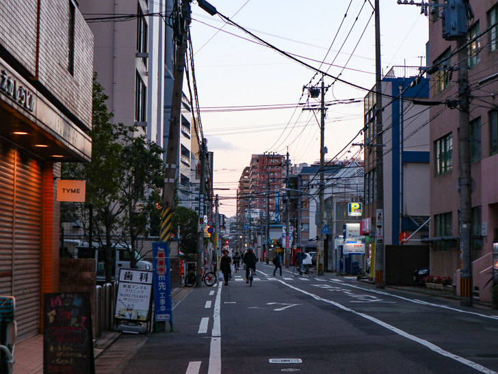 少しずつ日が暮れてきた