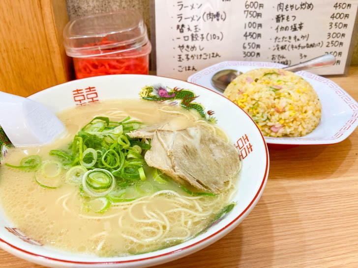 ラーメン × 半チャーハンセット（850円）