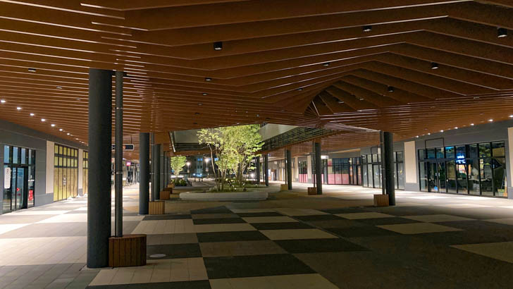 屋根付きのエリア