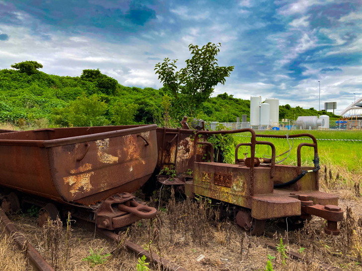 【大牟田】「三川坑跡（みかわこうあと）」を散策（後半）【命賭けの石炭採掘】 恐らく炭鉱運ぶ用のトロッコ