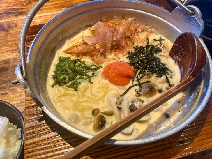 【博多めんちゃんこ亭】超濃厚！期間限定「めんたいクリームめんちゃんこ」が絶品だった 明太クリームめんちゃんこ・ミニご飯付き（920円）