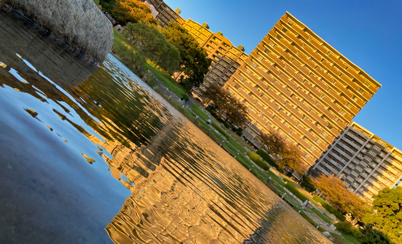 【清水2丁目 part5】美野島南公園 対岸の無名ロケーション 向こう岸は「美野島南公園」