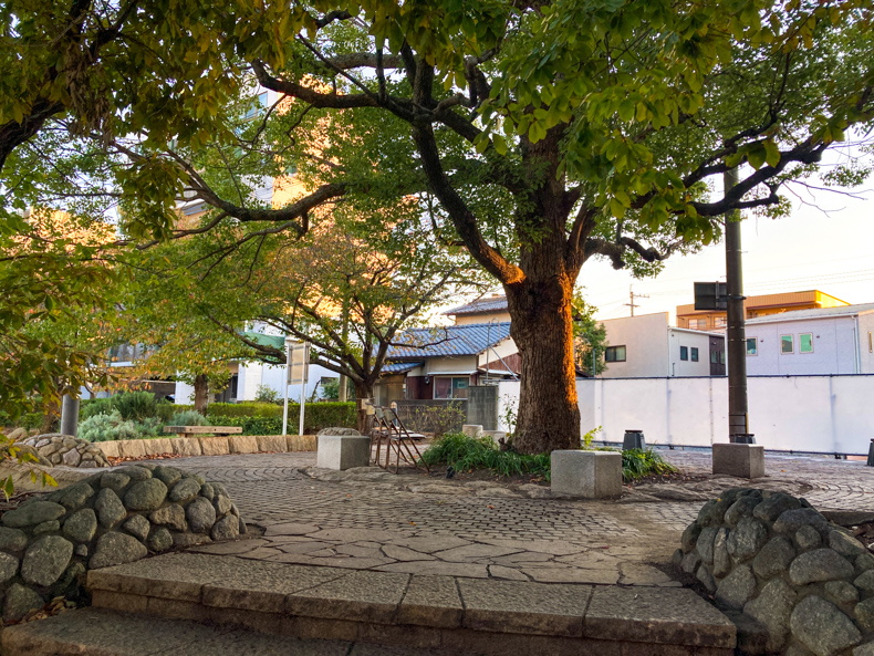 【清水2丁目 part6】「清美大橋」そば、パイプ椅子完備の無名ロケーション 木陰で休憩できそうなスペース