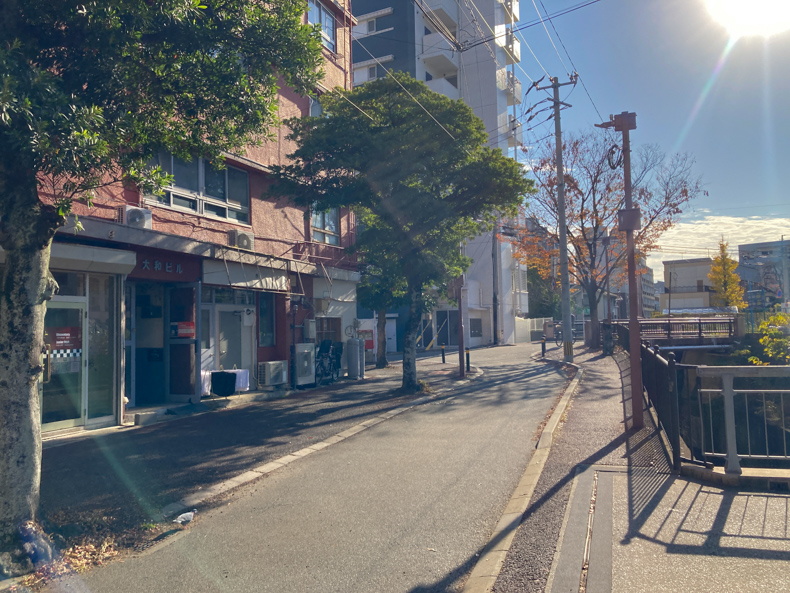 【南区野間】「野間コミュニティ道路」ちょっと可愛い静かな脇道 なんとなく晴れが似合う道